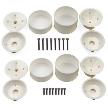 Team Associated RC10T Wide Rear And Narrow Front Wheels, (3-Piece) White (AS7807)