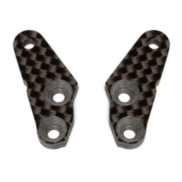 Team Associated RC8B3 FT Steering Block Arms + 2 Degrees - Graphite (Pr) (AS81064)