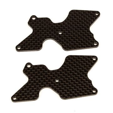 Team Associated RC8B4 FT Rear Suspension Arm Inserts, Carbon (AS81542)