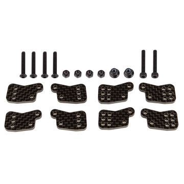 Team Associated RC8B4.1/E FT Rear Hub Tower Set, Carbon (AS81649)