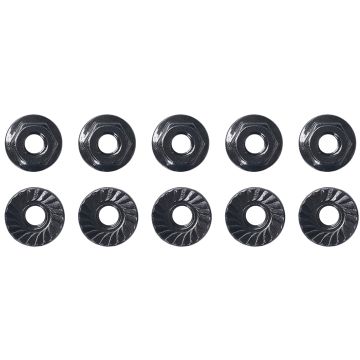 Team Associated M4 Low Profile Serrated Steel Wheel Nuts (10Pcs) (AS91150)