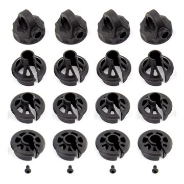 Team Associated B6.1/B74 Shock Caps And Spring Cups (AS91814)