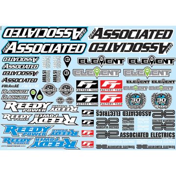 Team Associated 'Ae' Branding Decal Sheet (AS91913)