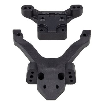 Team Associated RC10B6.4 FT Top Plate And Ballstud Mount, Carbon (AS91972)