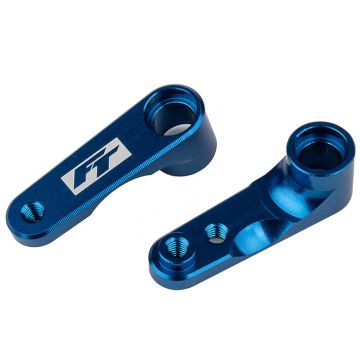 Team Associated RC10B6.4 FT Steering Bellcranks, Blue Aluminium (AS91983)