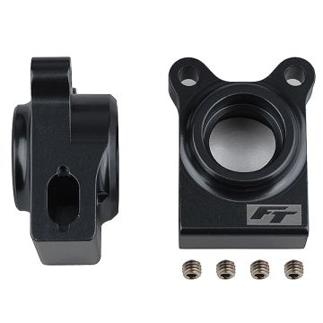 Team Associated FT B74.1 Rear Hubs Black Aluminium (AS92271)