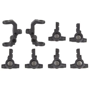 Team Associated RC10B7 FT Caster/Steering Blocks Carbon (AS92415)