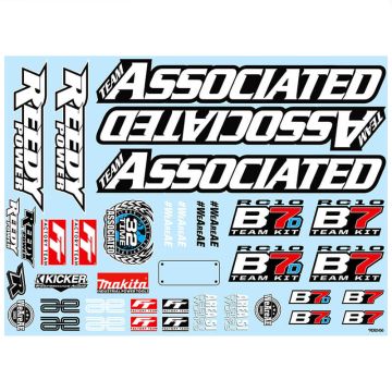 Team Associated RC10B7 Decal Sheet (AS92465)
