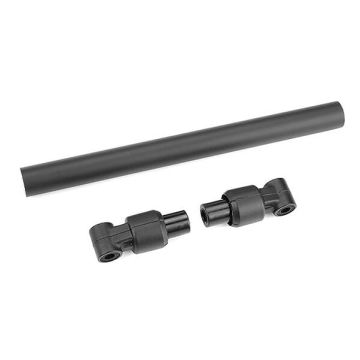 Corally Chassis Tube Front 135mm Aluminum Black 1 Set (C-00180-732)