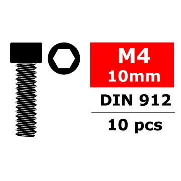 Corally Steel Screws M4 X 10mm Hex Socket Head 10 Pc (C-3001-40-10)