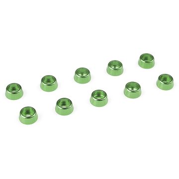 Corally Aluminium Washer For M2.5 Socket Head Screws Od=7mm Green 10Pcs (C-31261)