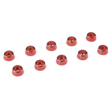 Corally Aluminium Washer For M2.5 Socket Head Screws Od=7mm Red 10Pcs (C-31265)