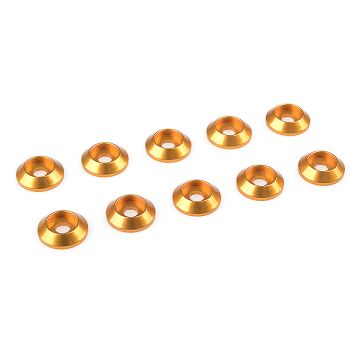Corally Aluminium Washer For M3 Button Head Screws Od=10mm Gold 10Pcs (C-31300)