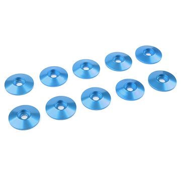 Corally Aluminium Washer For M3 Button Head Screws Od=15mm Blue 10Pcs (C-31314)