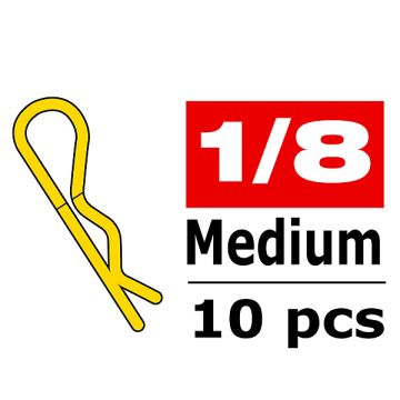 Corally Body Clips 45 Bent Medium Gold 10 Pcs (C-35114)