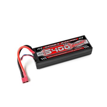 Corally 5400mAh 2s 7.4V 50C Hard Case Lipo - T-Plug (C-49125-D)