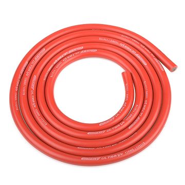 Corally Ultra V+ Silicone Wire Super Flexible Red 12Awg 1731/0.05 Strands Od4.5mm 1M (C-50110)