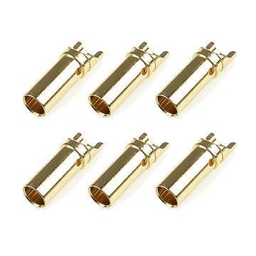 Corally Bullit Connector 3.5mm Female Gold Plated Ultra Low Resistance 6Pcs (C-50161)