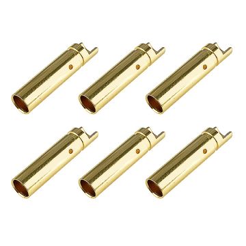Corally Bullit Connector 4.0mm Female Gold Plated Ultra Low Resistance 6Pcs (C-50162)
