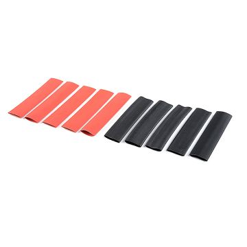 Corally Shrink Tubing 9.5mm Red + Black 10 Pcs (C-50224)