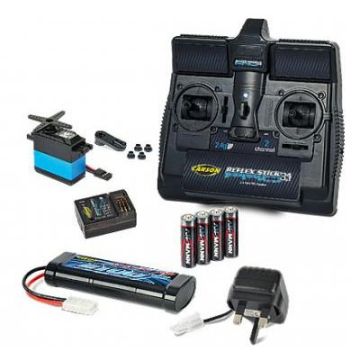 Carson Reflex Stick Pro 3.1 Radio Starter Set + Servo + 7.2V 2100 NiMH + 240V Charger + AA's (4) Combo