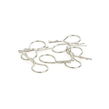 Core RC Big Body Clip 1/10 - Silver (8) (CR071)