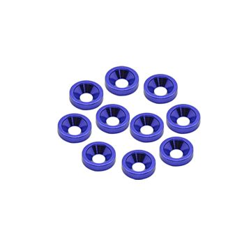 Core RC Alloy M4 Csk Washers - Blue pk10 (CR302)