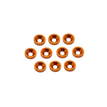 Core RC Alloy M4 Csk Washers - Orange pk10 (CR303)