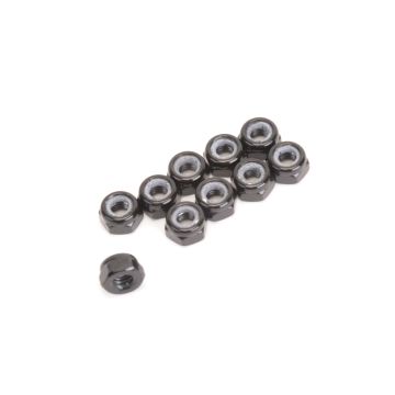 Core RC M3 Alloy Nyloc Nuts-Low Profile-Black pk10 (CR517)