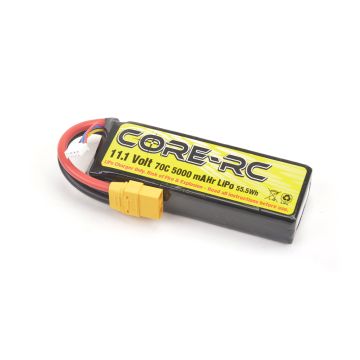 Core RC 5000mAh 11.1V 3S 70C S/C LP LiPo XT90 (CR780)