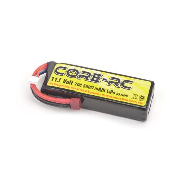 Core RC 5000mAh 11.1V 3S 70C S/C LP LiPo T Plug (CR782)