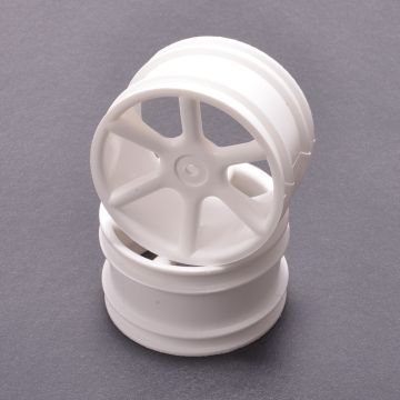JC 6 Spoke 2.2 2WD Rear White Wheel Cougar 2K (Pr) (CR887)