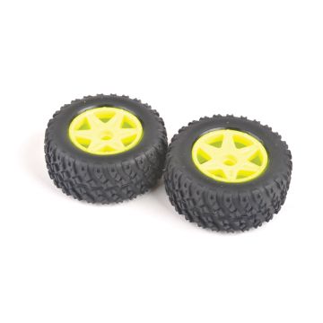 Core RC Buggy Front Tyre Set Yellow (CRA154)