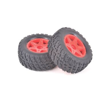 Core RC Spider Front Tyre & Wheel Set - Red (CRA158)