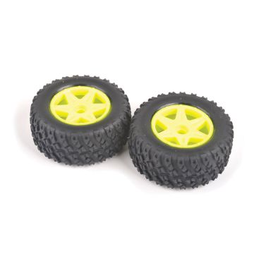 Core RC Spider Front Tyre & Wheel Set - Yellow (CRA163)