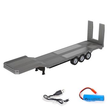 Huina RC haulage Flatbed Trailer For CY1501 - Silver (CY1502S)