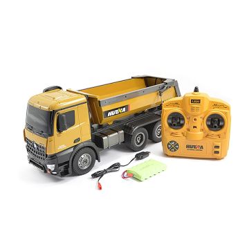 Huina Rc Tipper/Dump Truck 2.4G 10Ch With Die Cast Cab, Buckets And Wheels (CY1573)