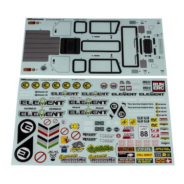 Element RC Enduro Zuul Decal Sheet (EL42357)
