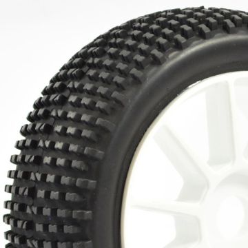 Fastrax 1:8th Premounted Buggy Tyres 'H Tread/10 Spoke" (FAST0004)