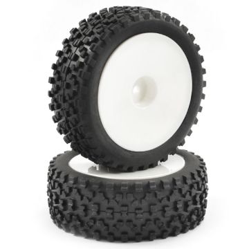 Fastrax 1:10th Mounted Cuboid Buggy Front Tyres Dished (FAST0038)