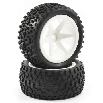 Fastrax 1:10th Mounted Cuboid Buggy Front Tyres 6-Spoke (FAST0039S)
