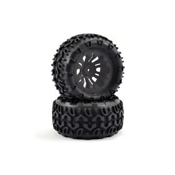 Fastrax 1:10 Klaxon Truck Tyre Mounted On 12-Spoke (12mm Hex) (FAST0068B)