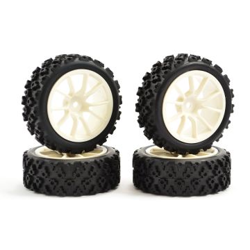 Fastrax 1:10 Street/Rally Tyre 10 Spoke White Wheel (4) (FAST0073W)