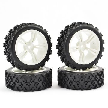 Fastrax 1:10 Touring Wheel/Rally Block 5-Spoke White (4) (FAST0074W)