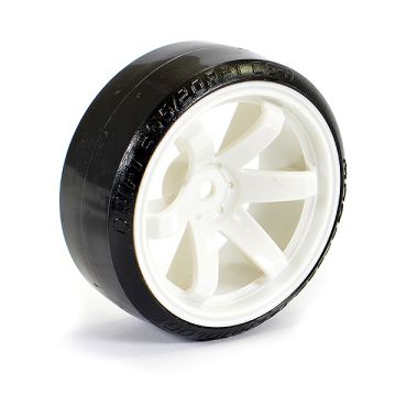 Fastrax 1:10th Street/Drift Tyre 6-Spoke Wheel (6mm Offset) - White (FAST0086W)