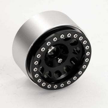 Fastrax Aluminium Beadlock Sixo 1.9" Wheels - Black (4Pc) (FAST0135BK)