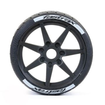 Fastrax Supaforza Front 45° Tyres/Black 17mm Hex Wheels (FAST1017-45)