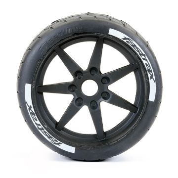 Fastrax Supaforza Wide Rear 45° Tyres/Black 17mm Hex Wheels (FAST1018-45)