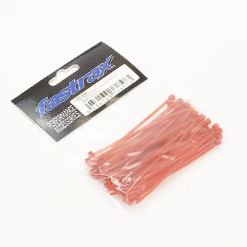 Fastrax 100mm x 2.5mm Red Nylon Cable Ties 50pcs (FAST105R)