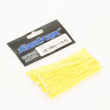 Fastrax 100mm x 2.5mm Yellow Nylon Cable Ties 50pcs (FAST105Y)